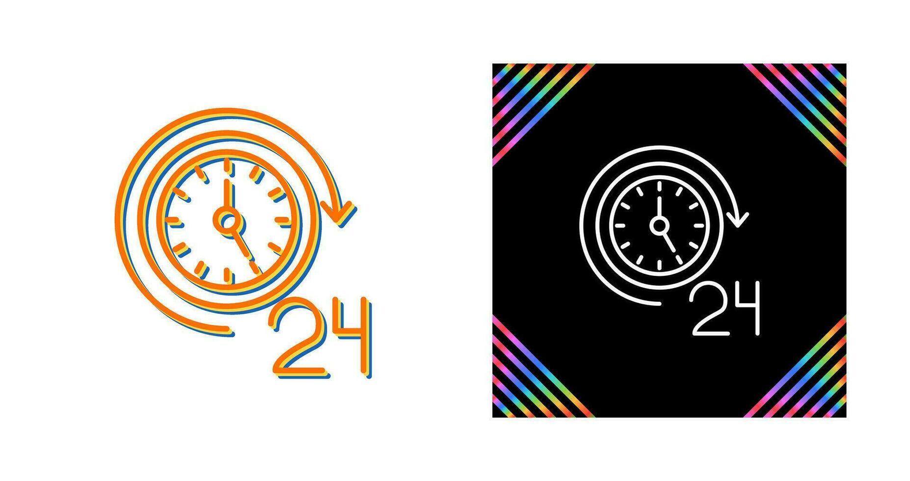 Icono de vector de 24 horas