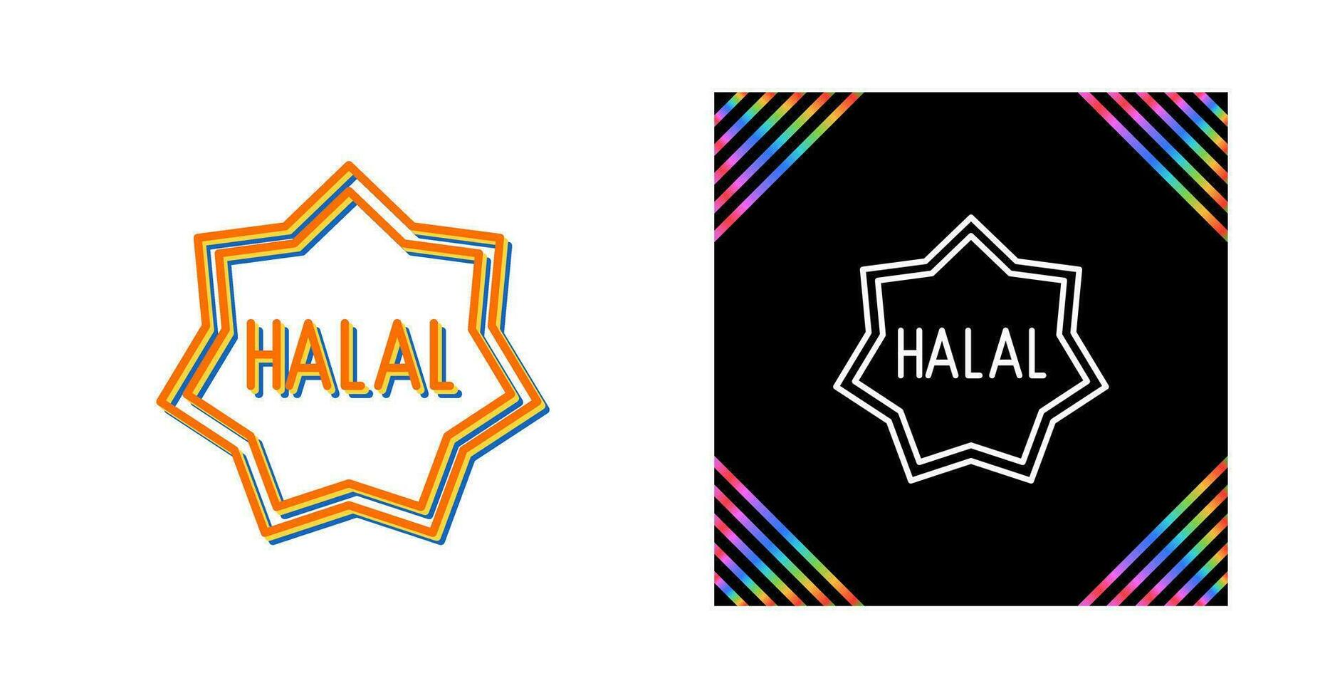 icono de vector halal