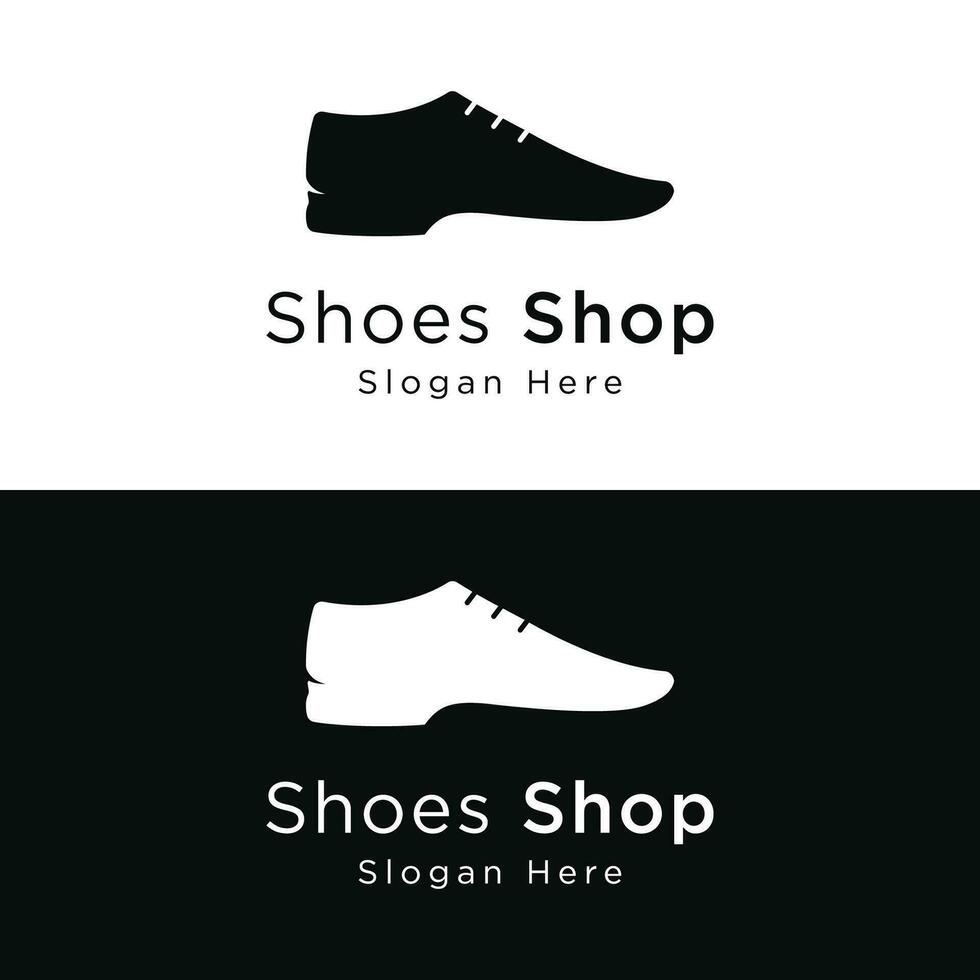 Men's shoe logo template design for running or sport.Logo for shoe shop, fashion and business. vector