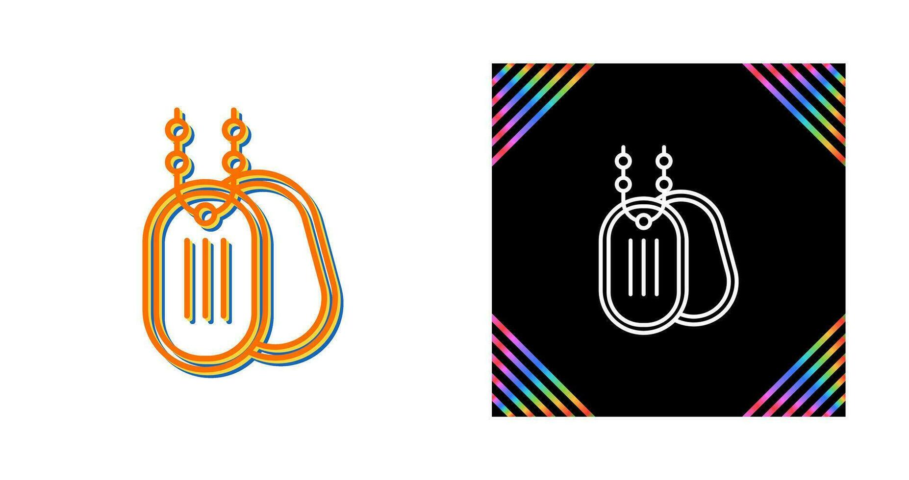 Army Dog Tag Vector Icon