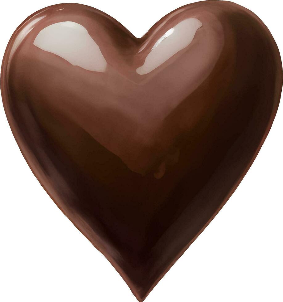 corazón conformado chocolate mano dibujado ilustración aislado vector