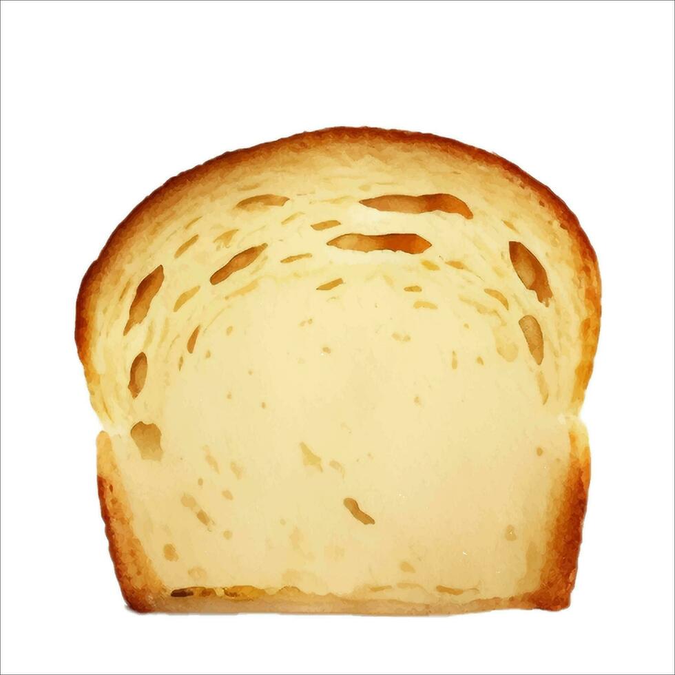 delicioso rebanada de un pan aislado hermosa acuarela pintura ilustración vector