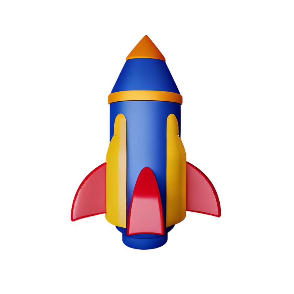 spaceship 3d rendering icon illustration png