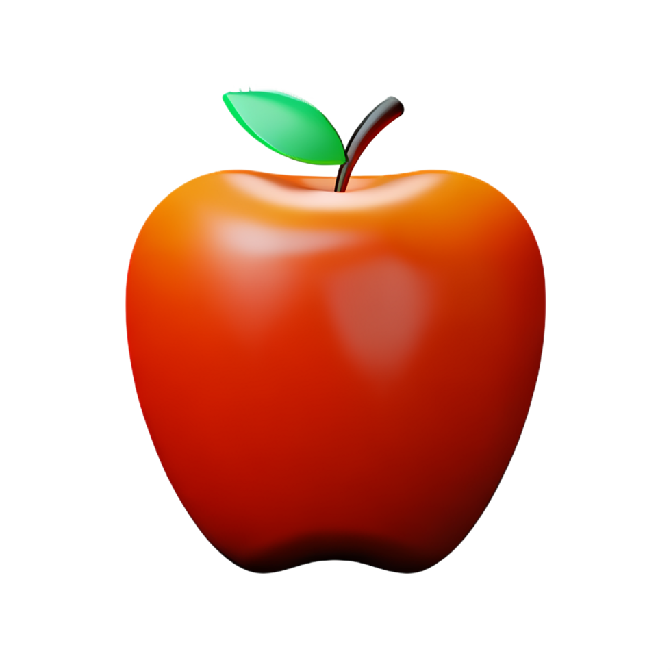 apple 3d rendering icon illustration png