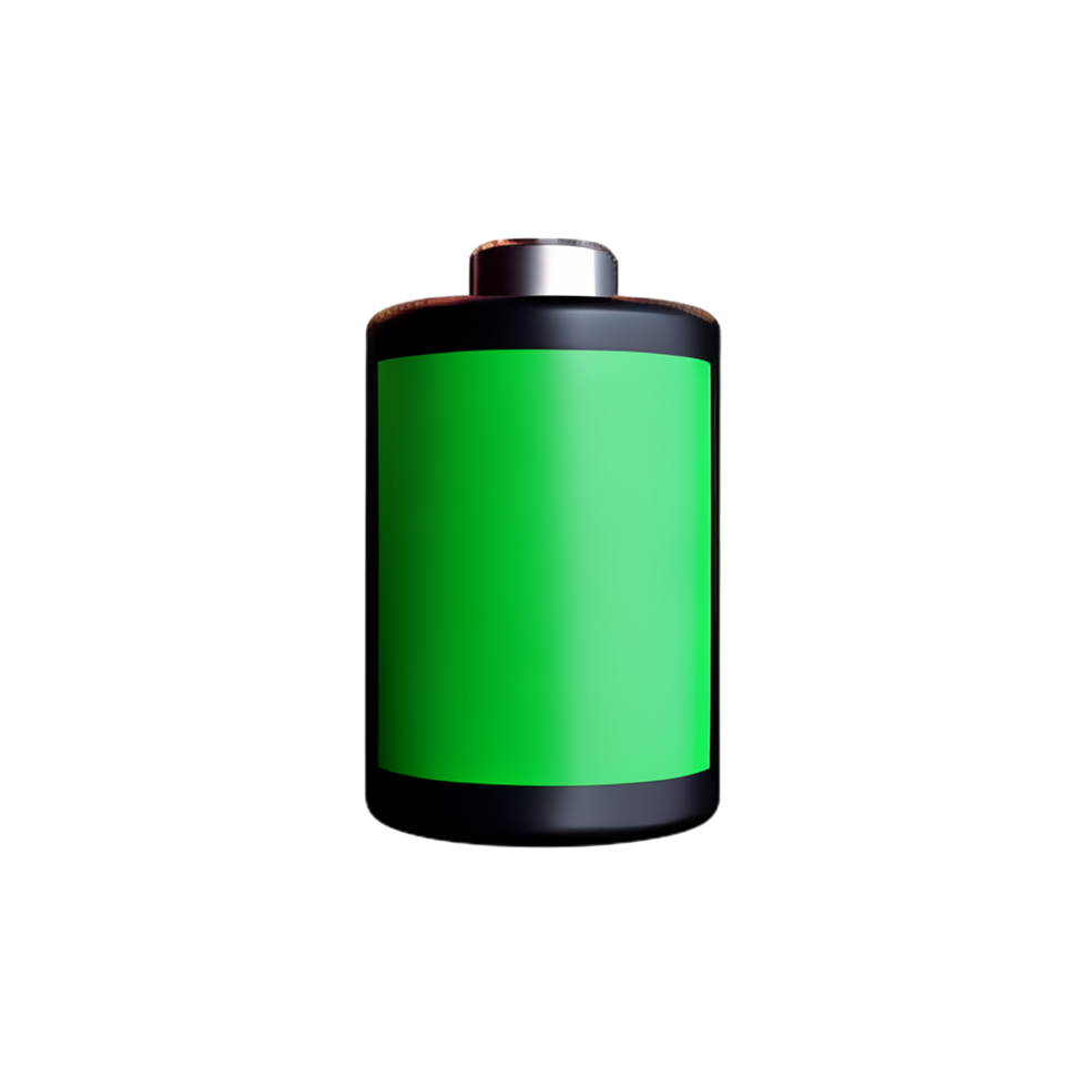 batteri 3d tolkning ikon illustration png