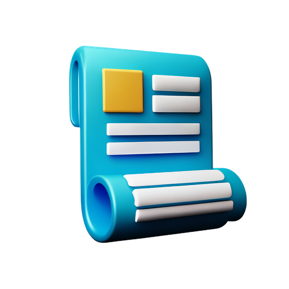 newspaper 3d rendering icon illustration png
