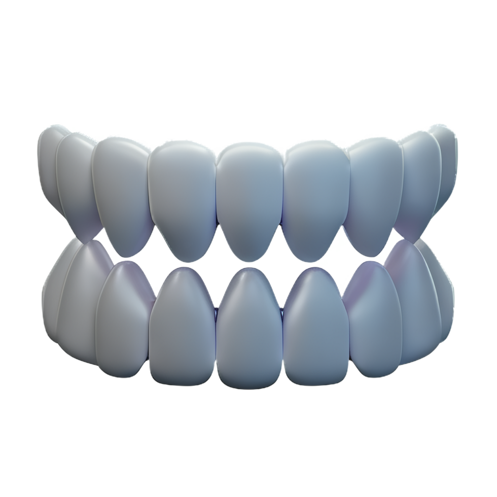 teeth 3d rendering icon illustration png