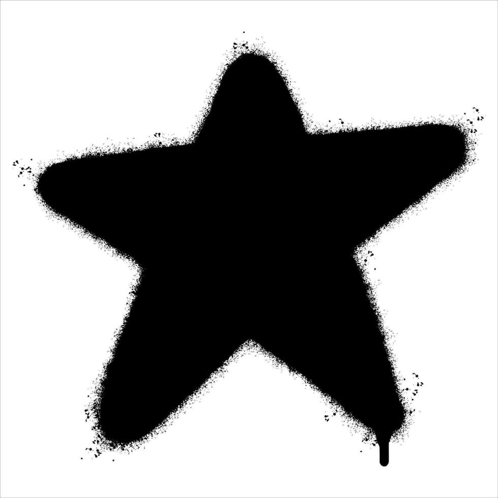 rociar pintado pintada estrella icono aislado en blanco antecedentes. vector