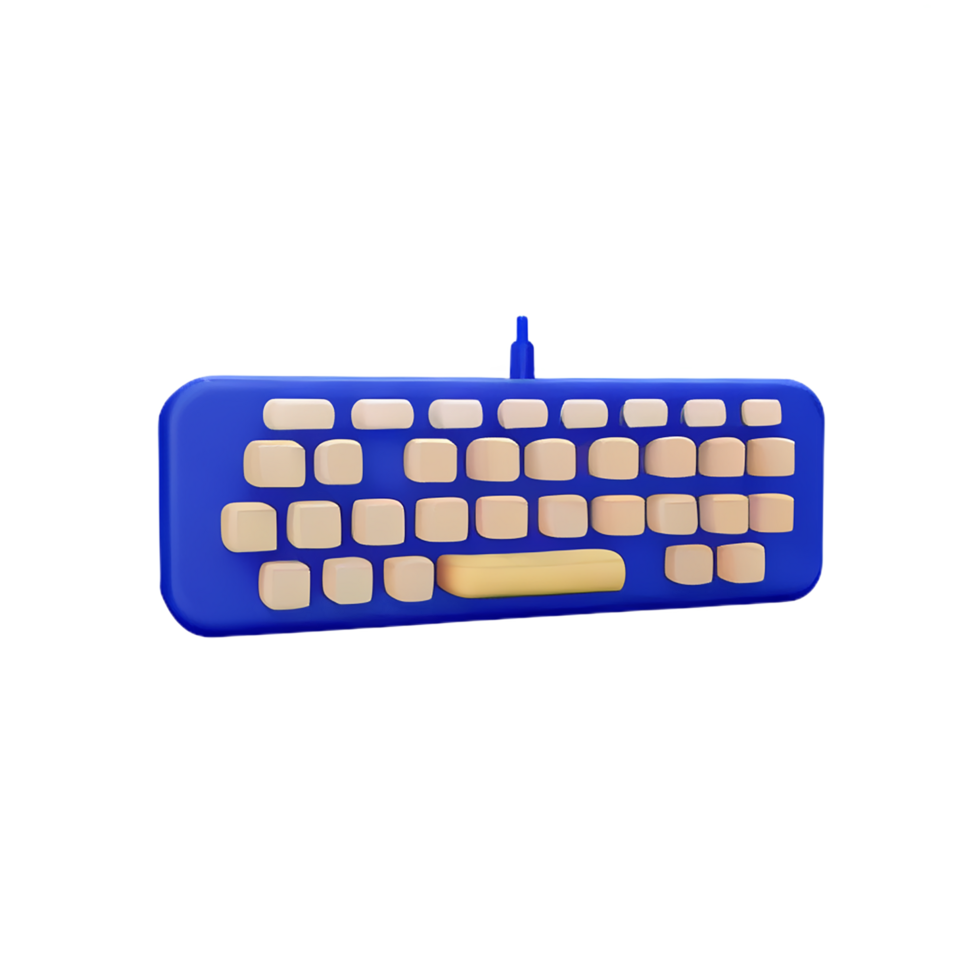 keyboard 3d rendering icon illustration png