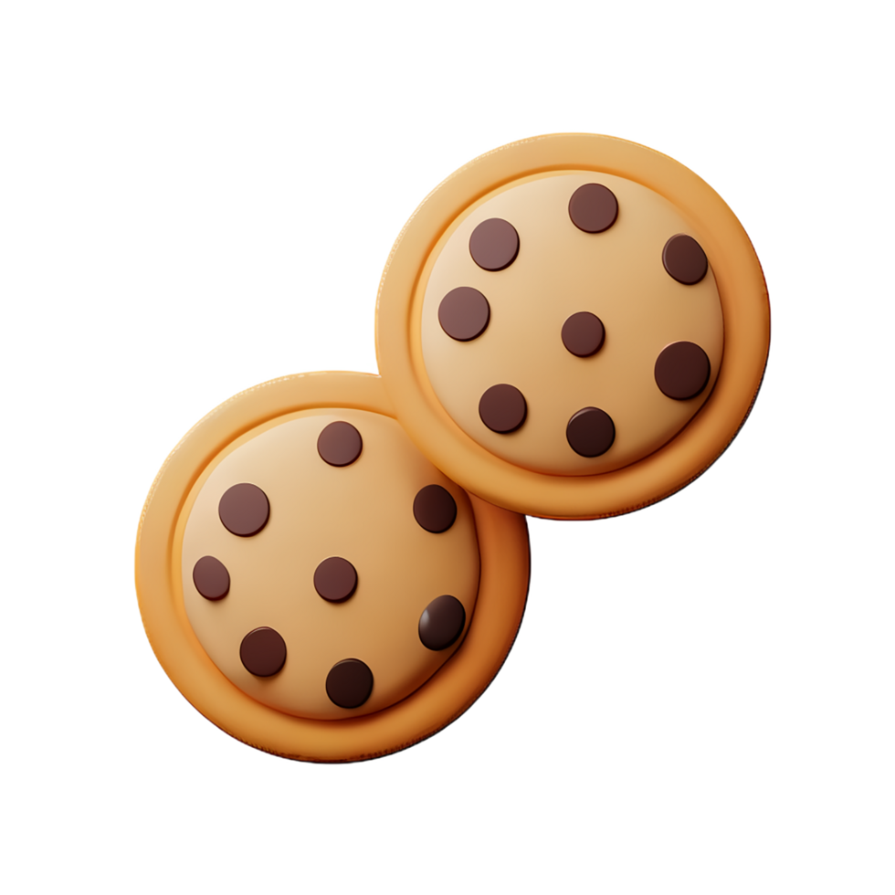 biscoitos 3d Renderização ícone ilustração png