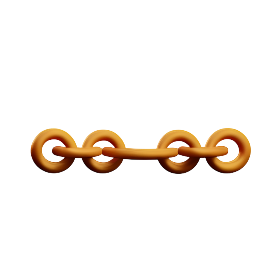 chain 3d rendering icon illustration png