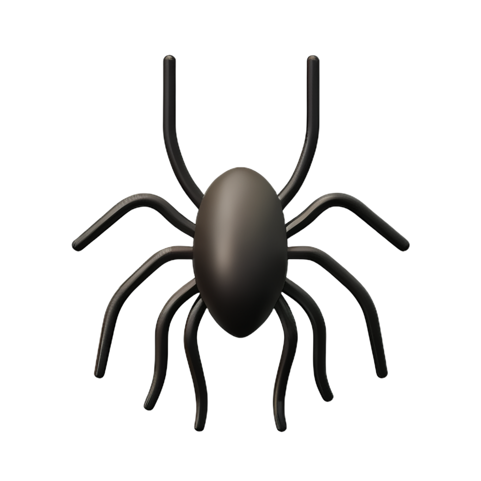 spider 3d rendering icon illustration png