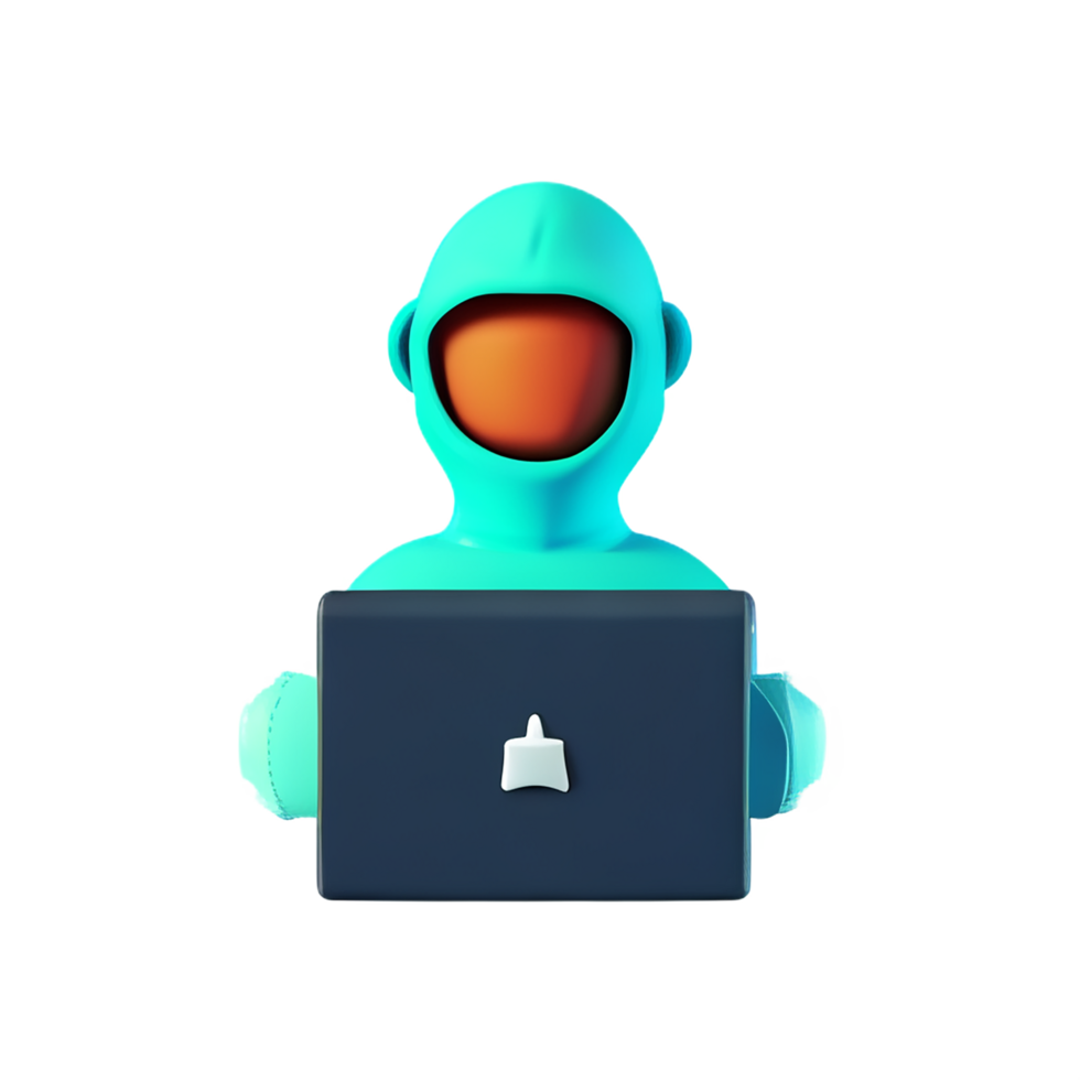 hacker 3d rendering icon illustration png