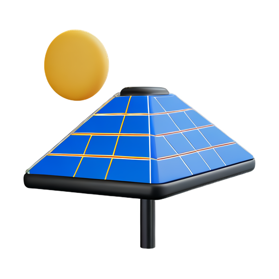 solar panel 3d representación icono ilustración png