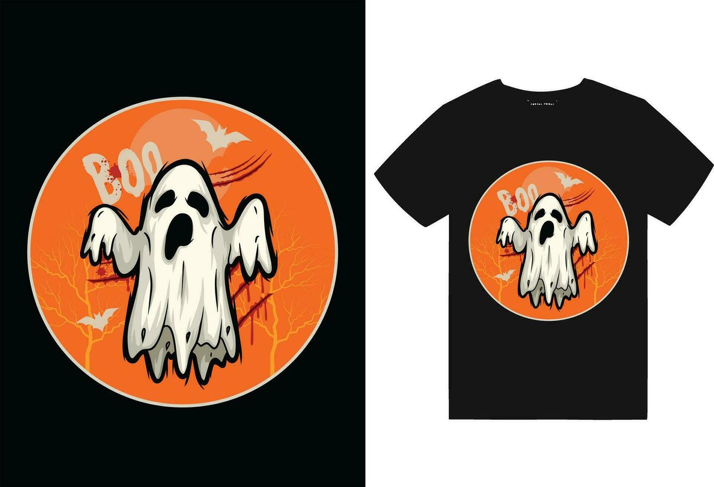 Ghost Feel Bored Vector T-Shirt Design