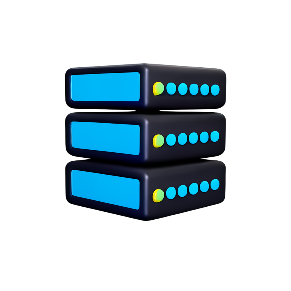 server 3d rendering icon illustration png