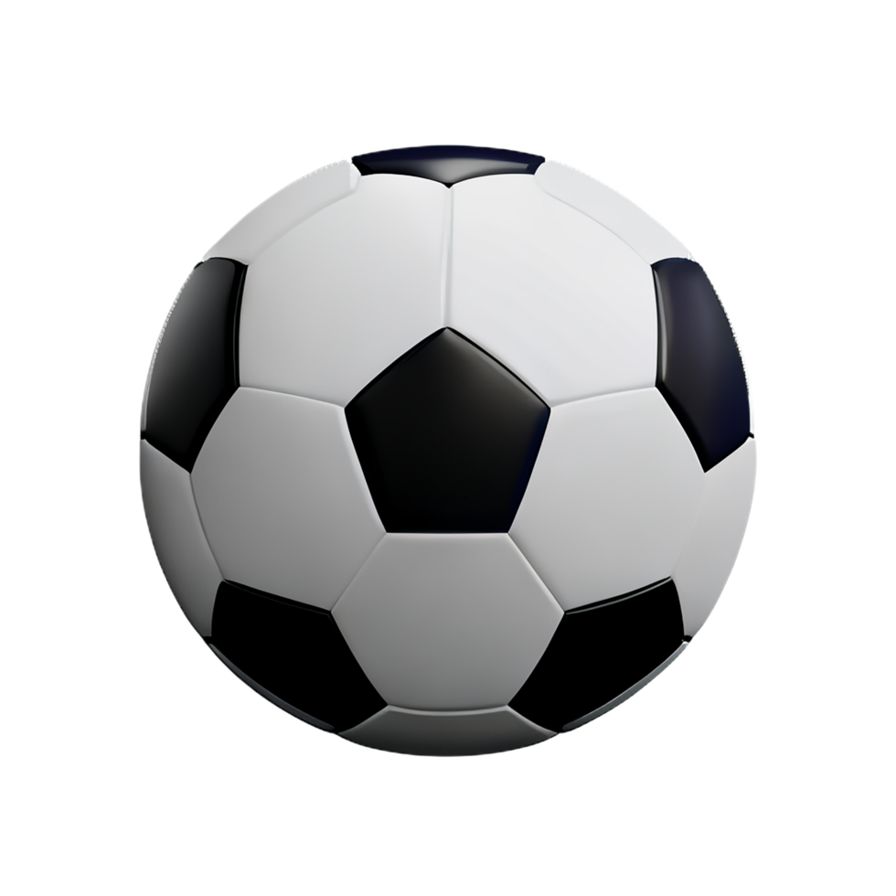 soccer ball 3d rendering icon illustration png