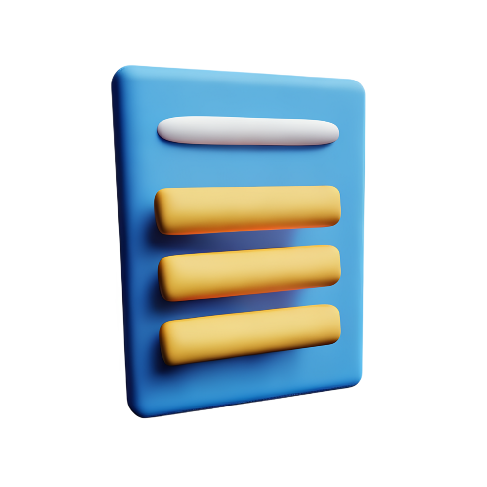 sticky notes 3d rendering icon illustration png