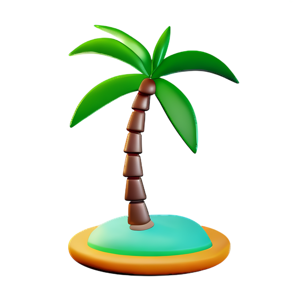 tropical 3d rendering icon illustration png