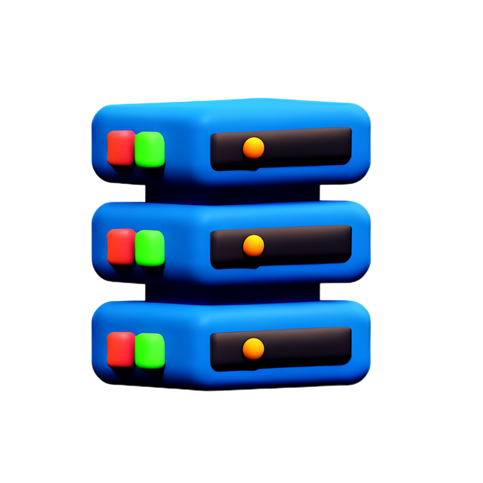 server 3d rendering icon illustration png