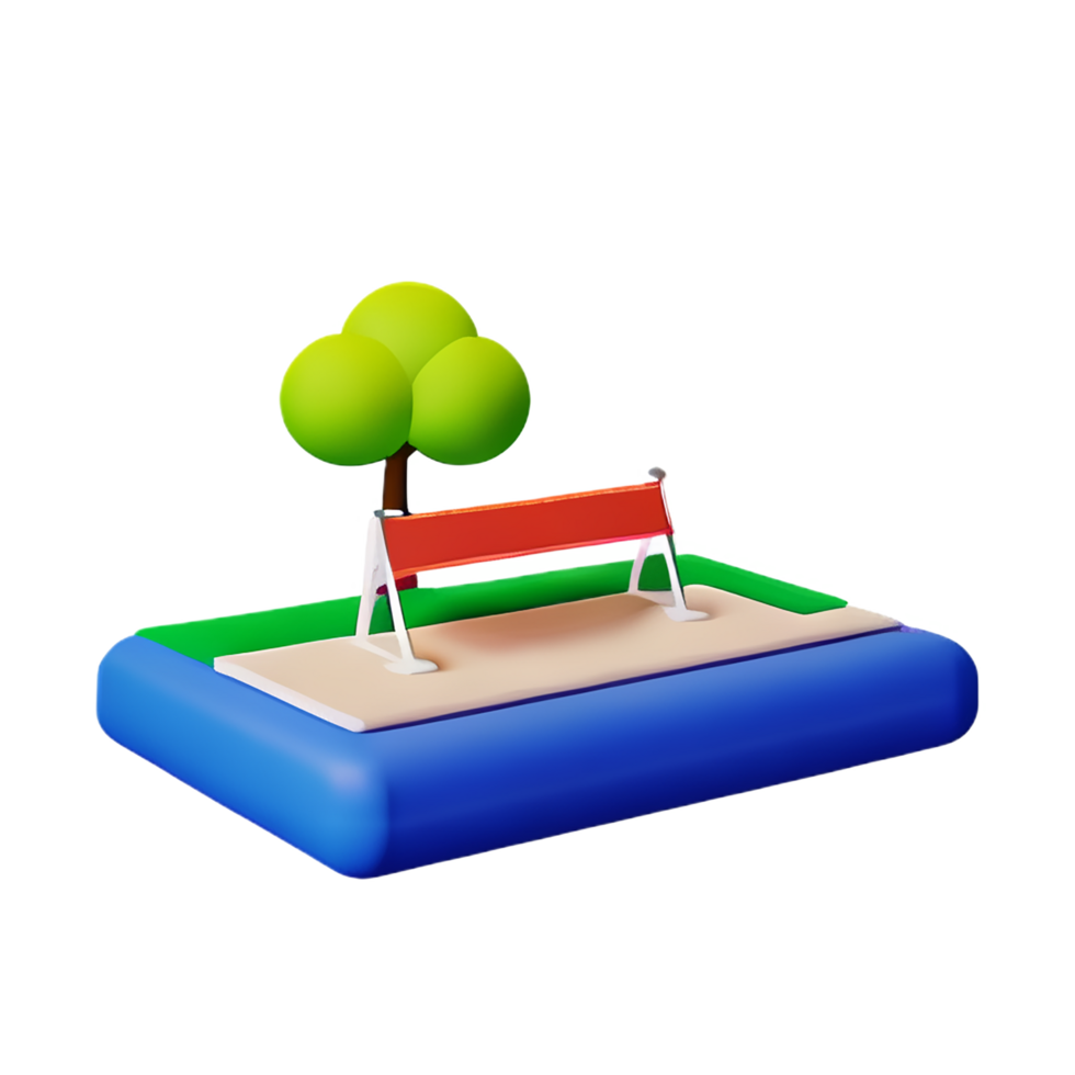 park 3d rendering icon illustration png