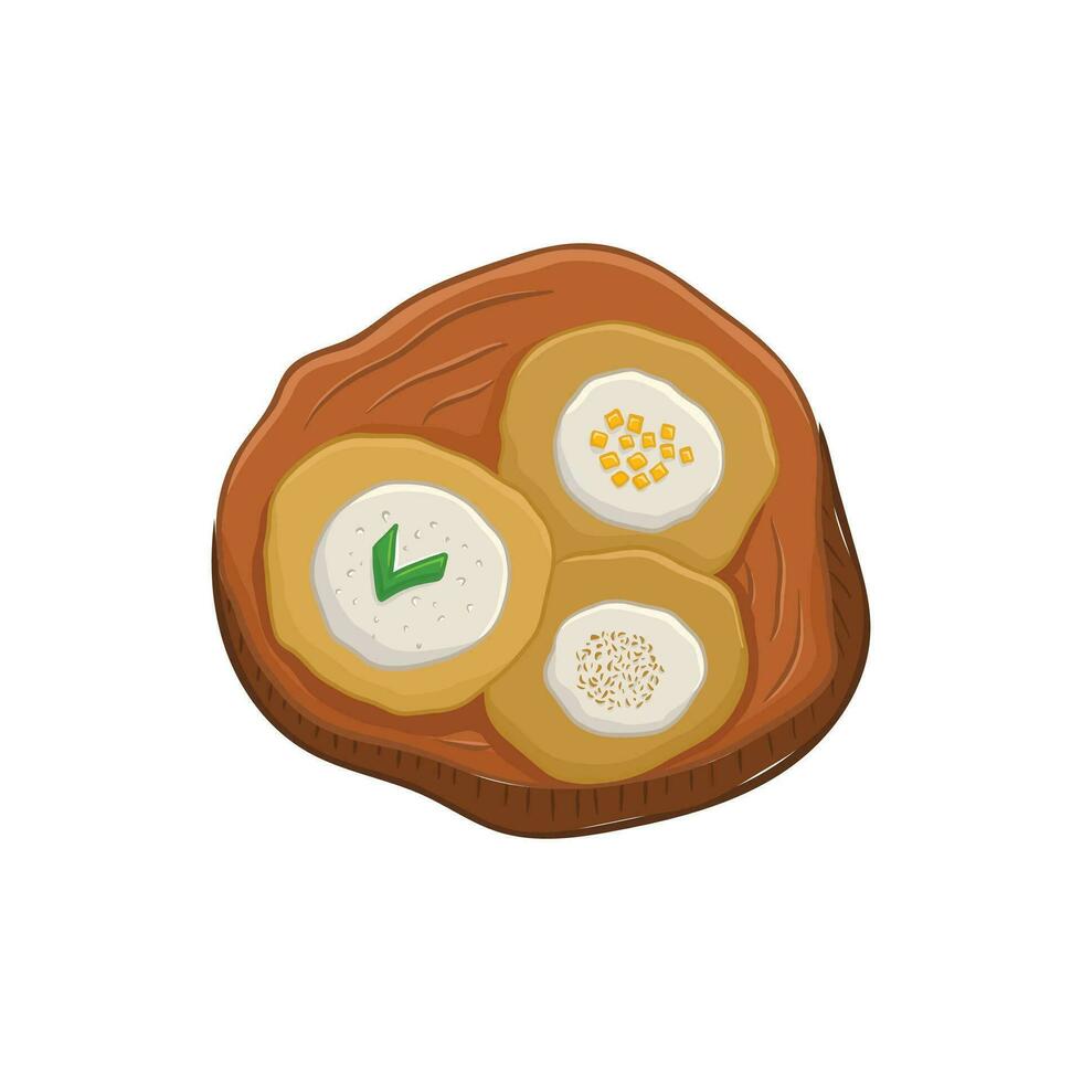Indonesian Traditional Food Snack Illustration vector