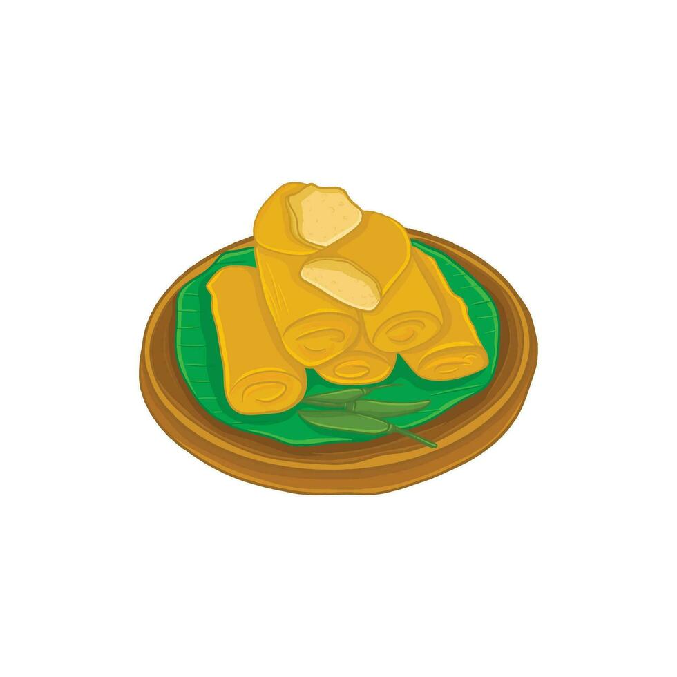 Indonesian Traditional Food Snack Illustration vector