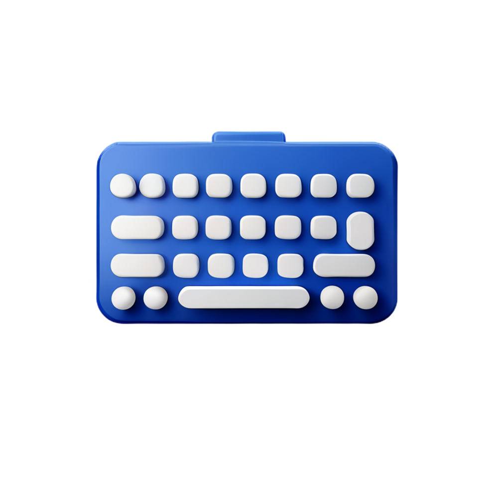 keyboard 3d rendering icon illustration png