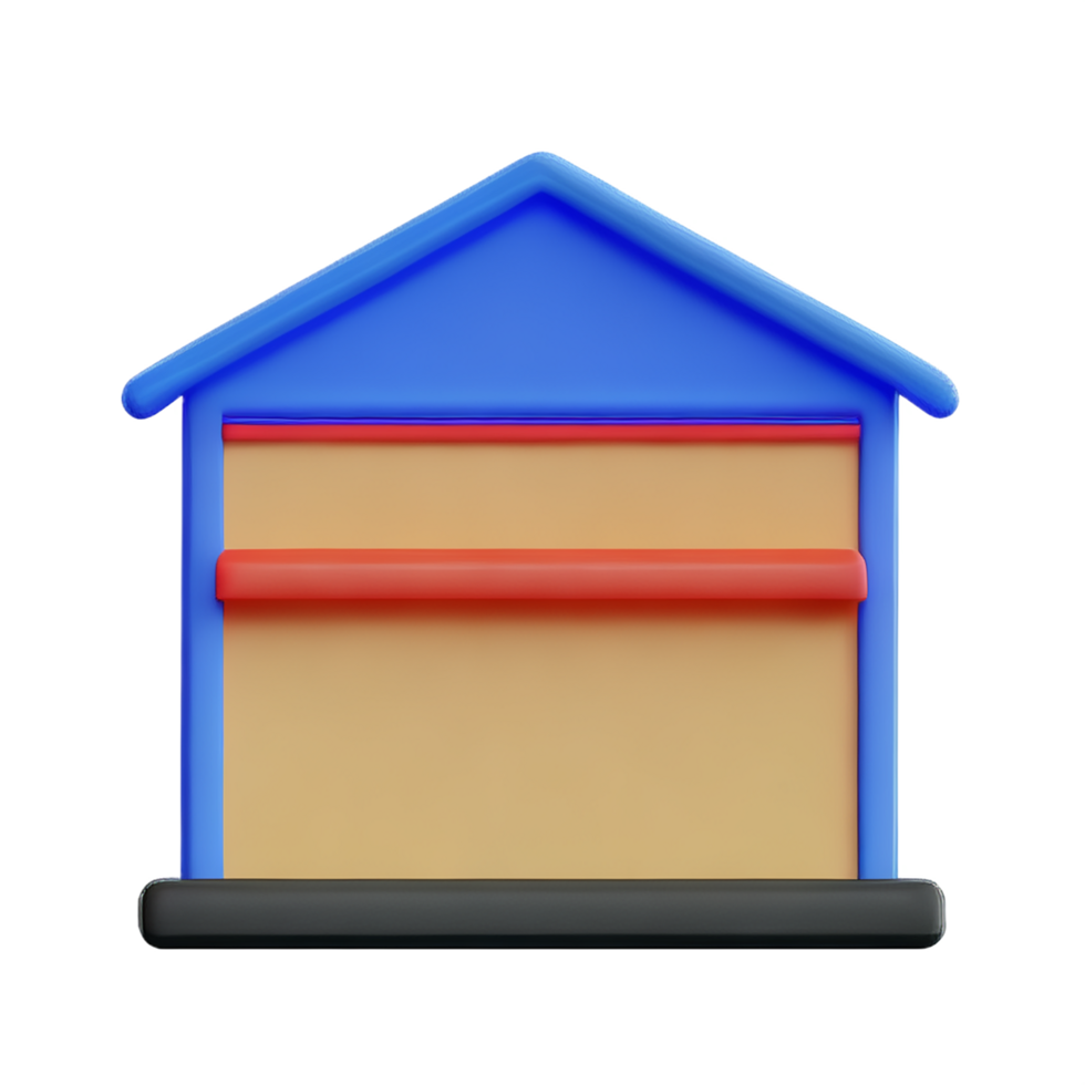 warehouse 3d rendering icon illustration png