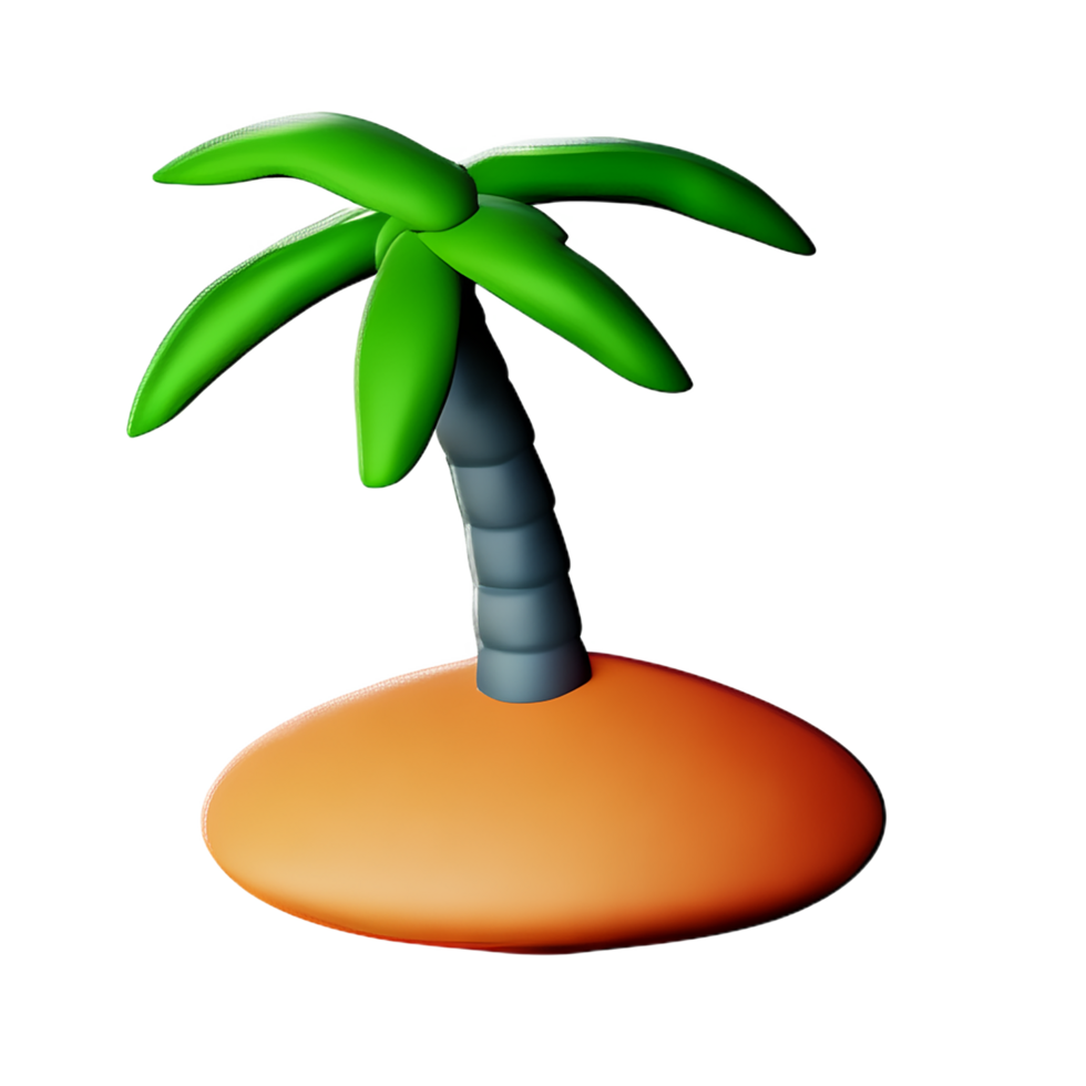 tropical 3d rendering icon illustration png