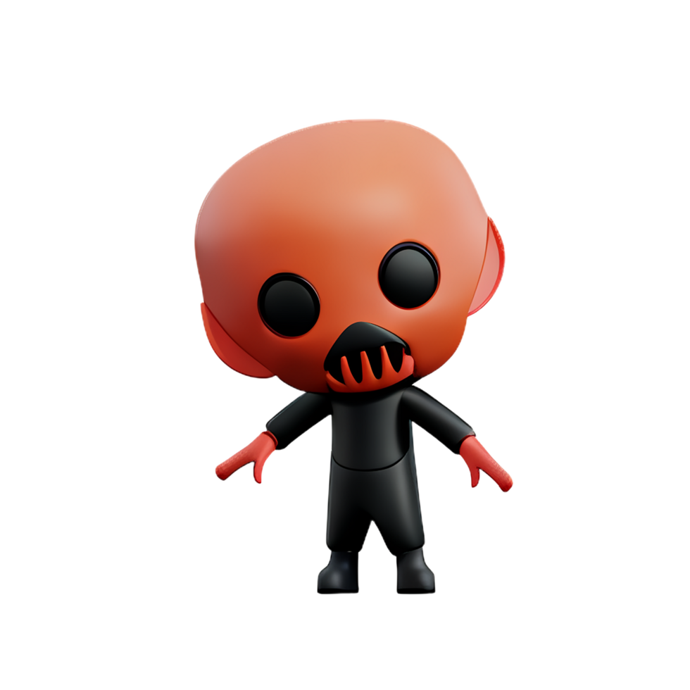 horror 3d rendering icon illustration png