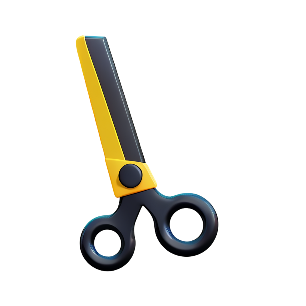 scissors 3d rendering icon illustration png