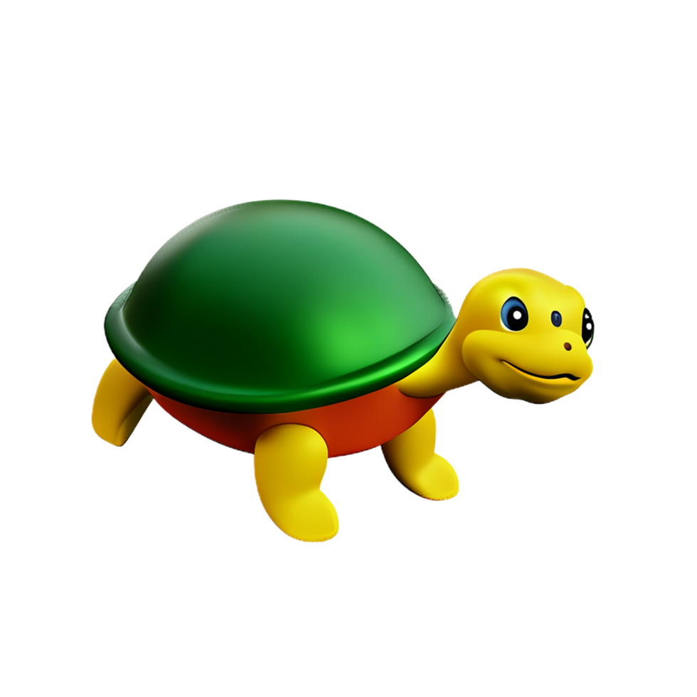 turtle 3d rendering icon illustration png
