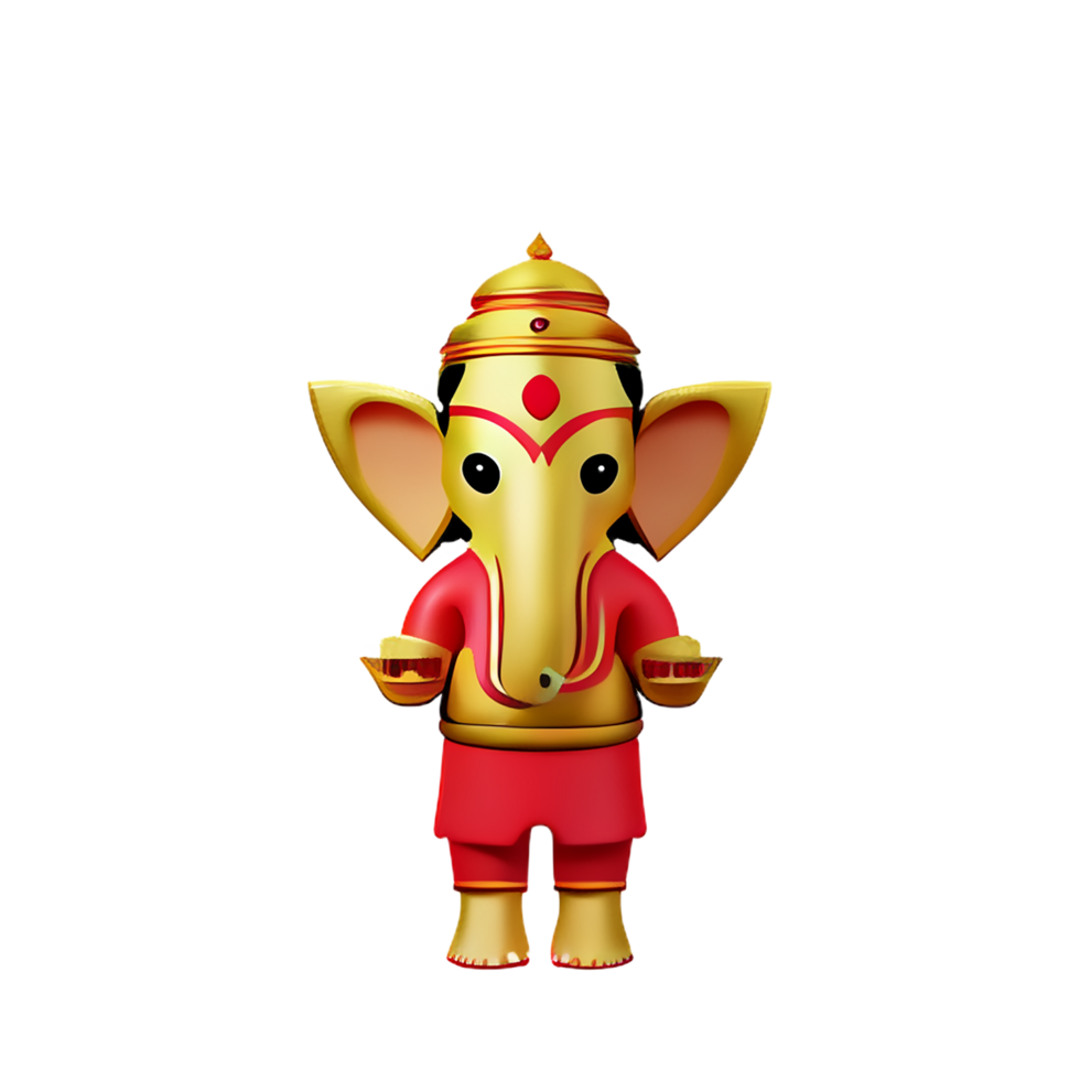 ganesha 3d rendering icon illustration png