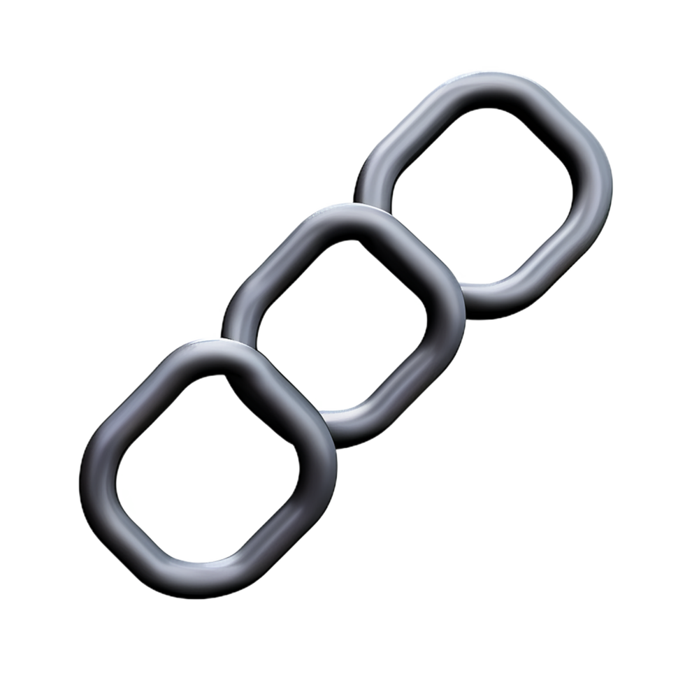 chain 3d rendering icon illustration png