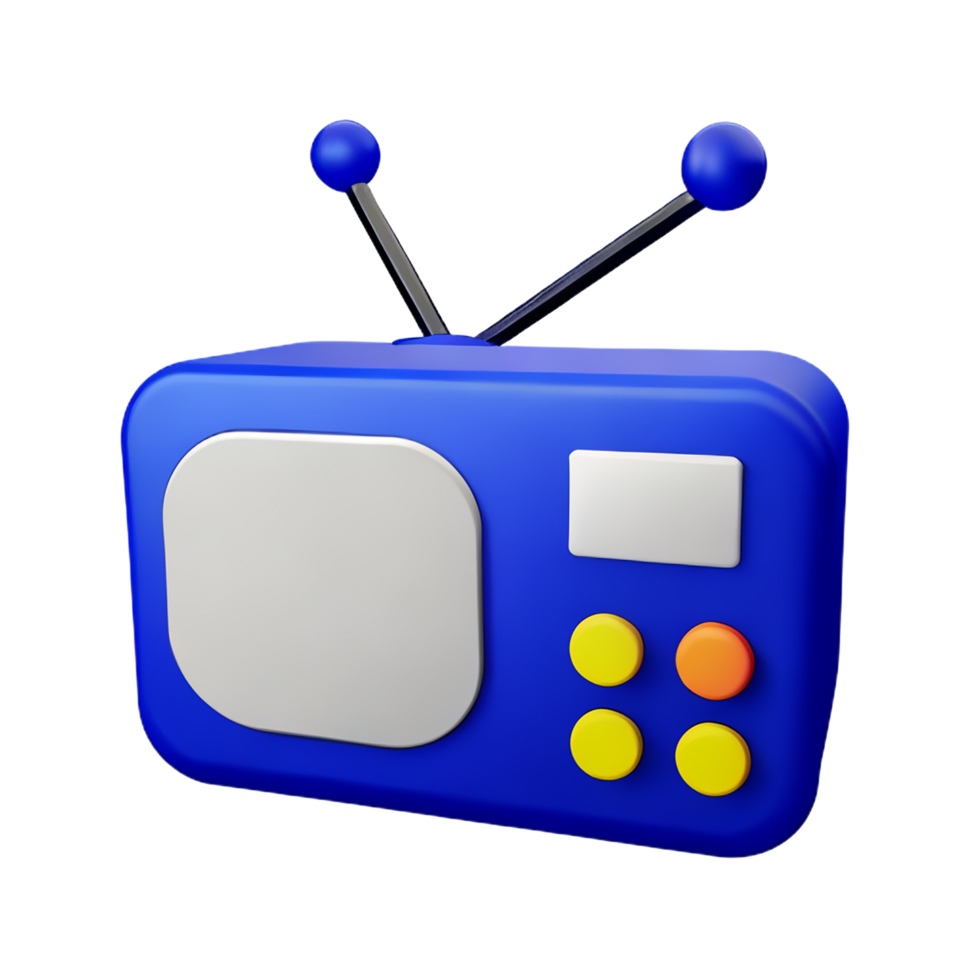 radio 3d renderen icoon illustratie png