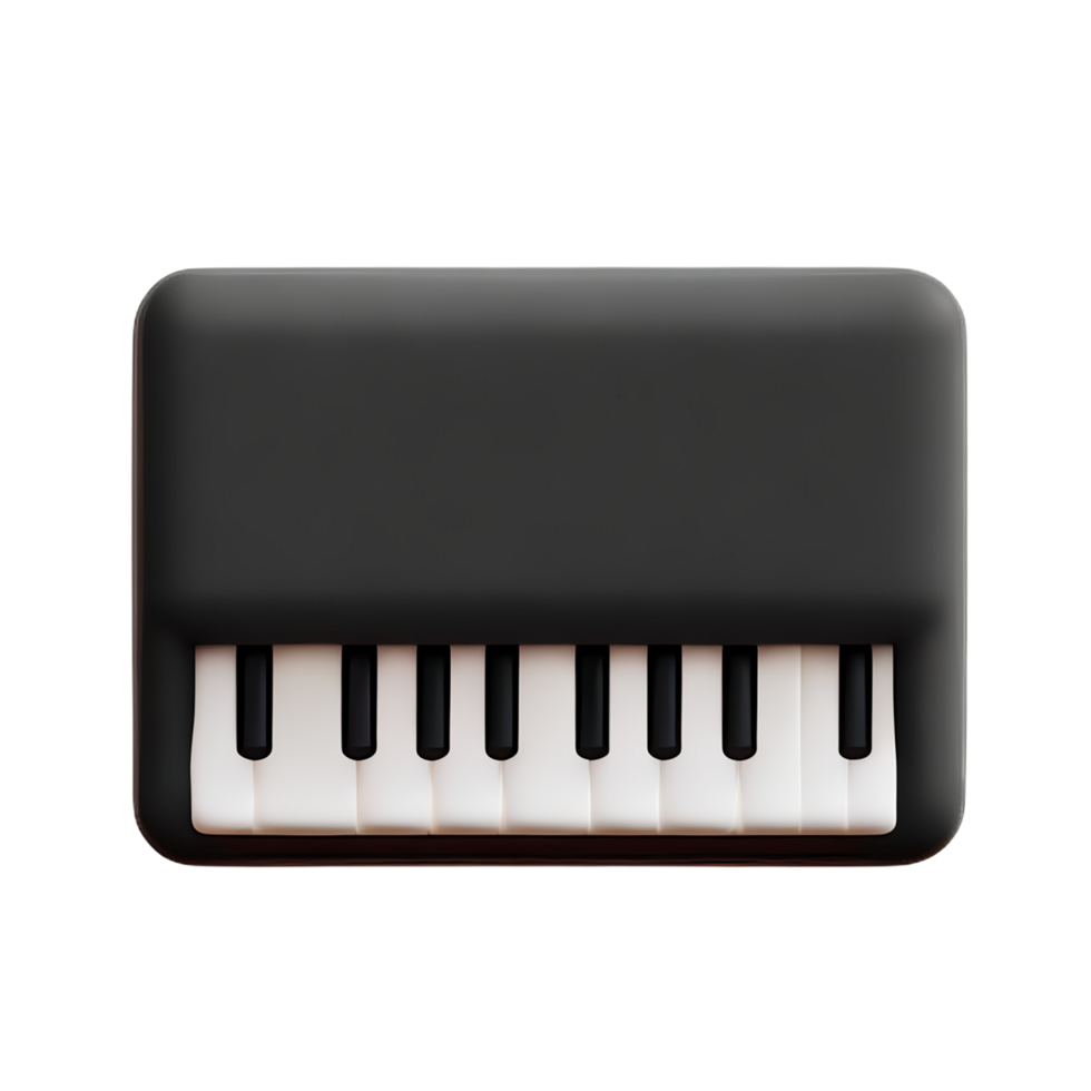 piano 3d rendering icon illustration png