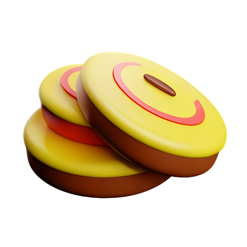 koekjes 3d renderen icoon illustratie png