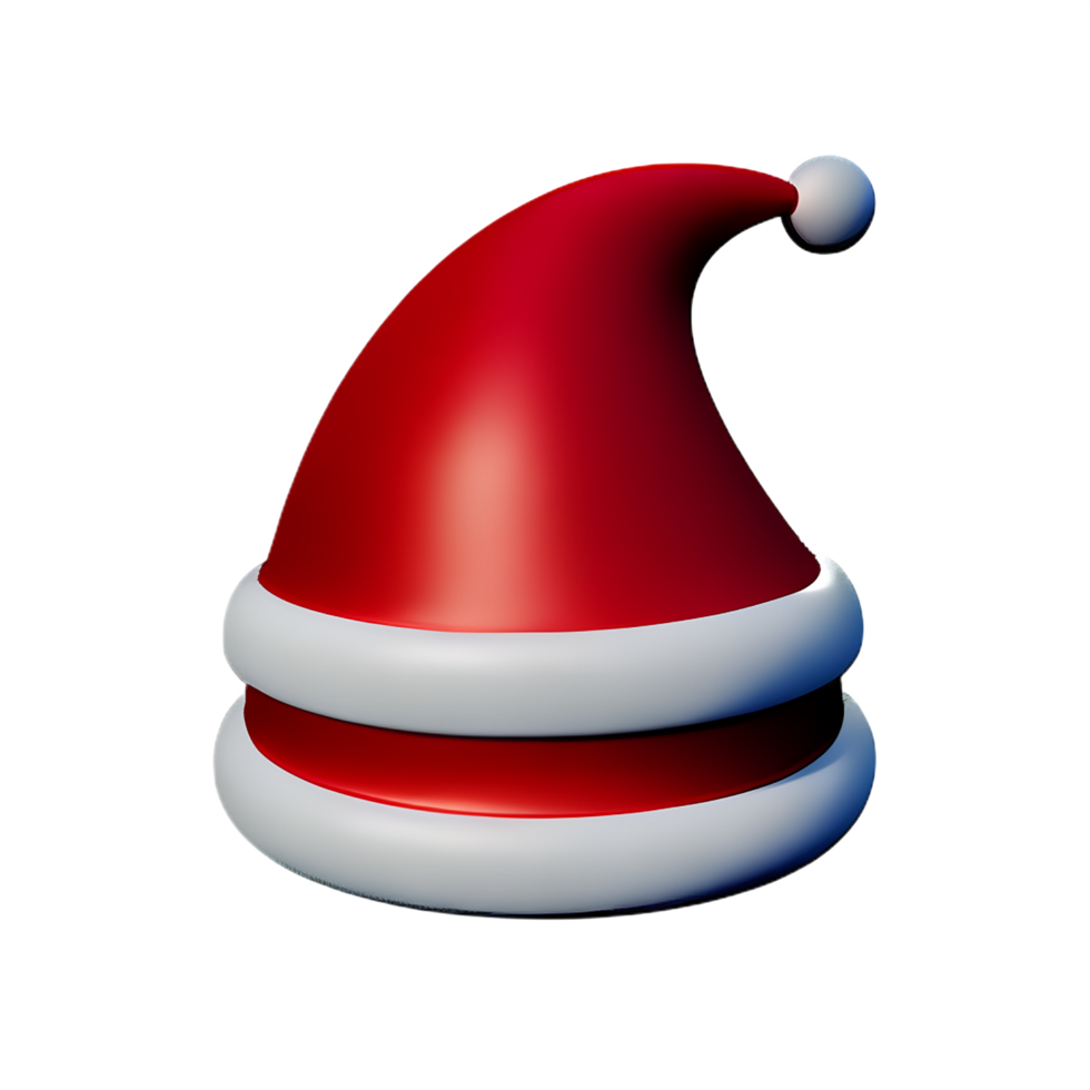 santa hat 3d rendering icon illustration png