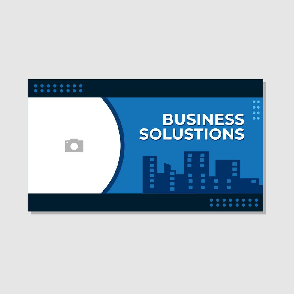 Blue vector video thumbnails are suitable for business video covers