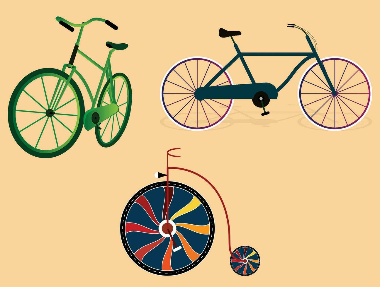 ciclo ilustración diseño vector