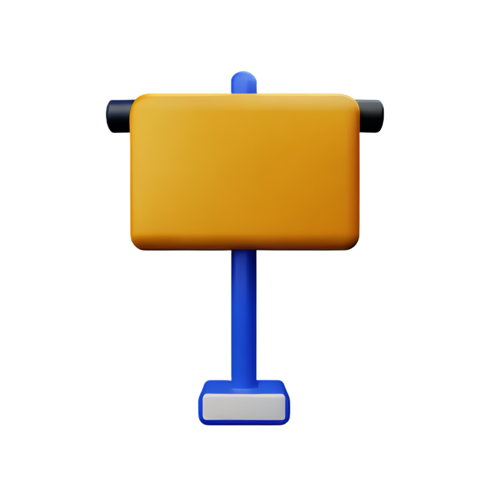 board 3d rendering icon illustration png