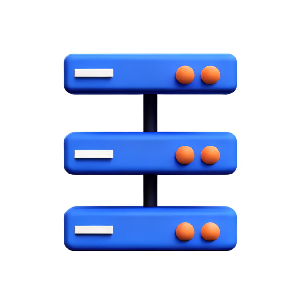 serveur 3d le rendu icône illustration png