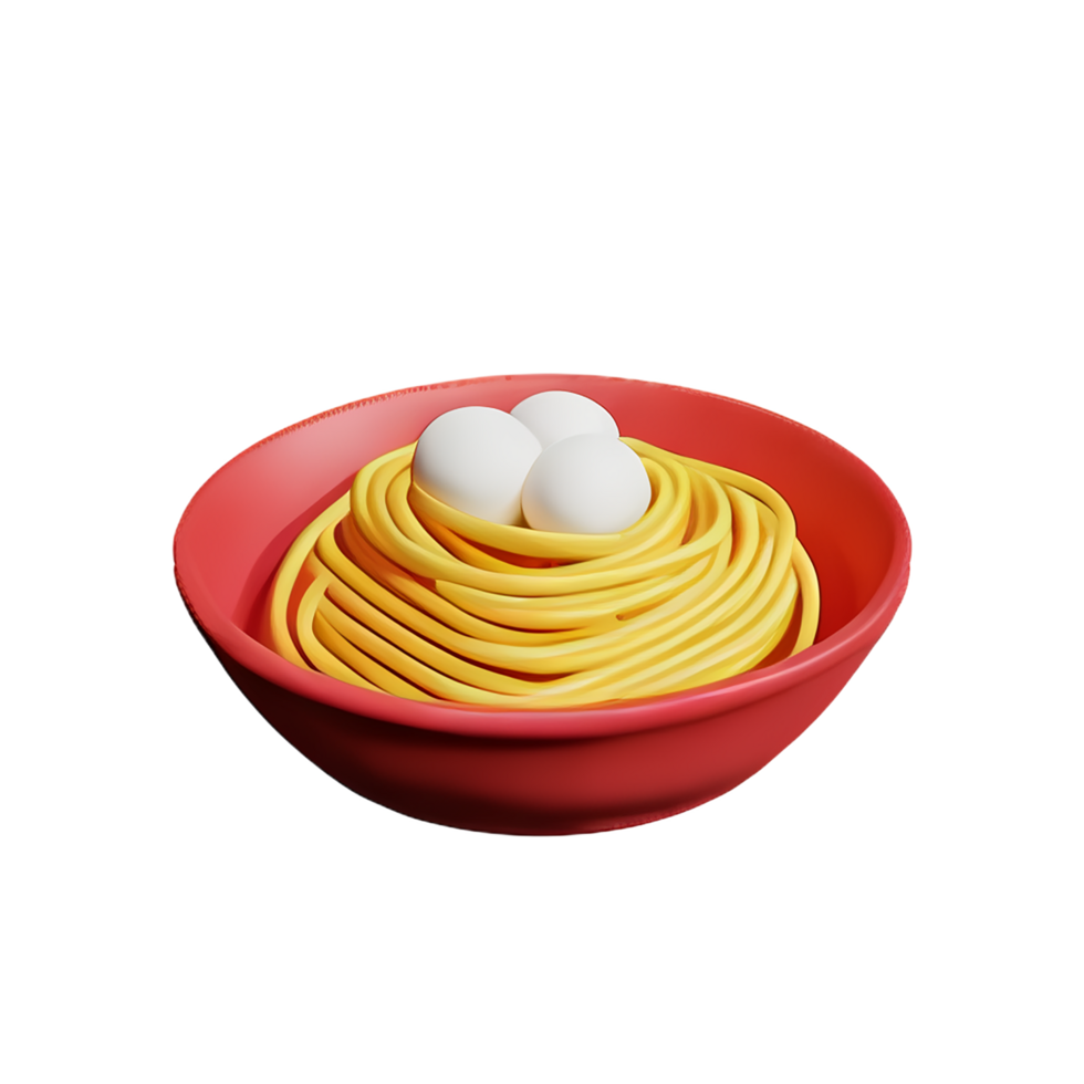 pasta 3d rendering icon illustration png