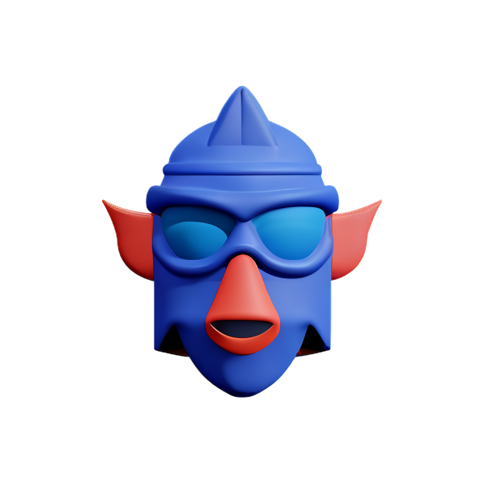 mask 3d rendering icon illustration png