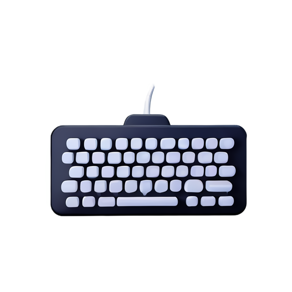 keyboard 3d rendering icon illustration png