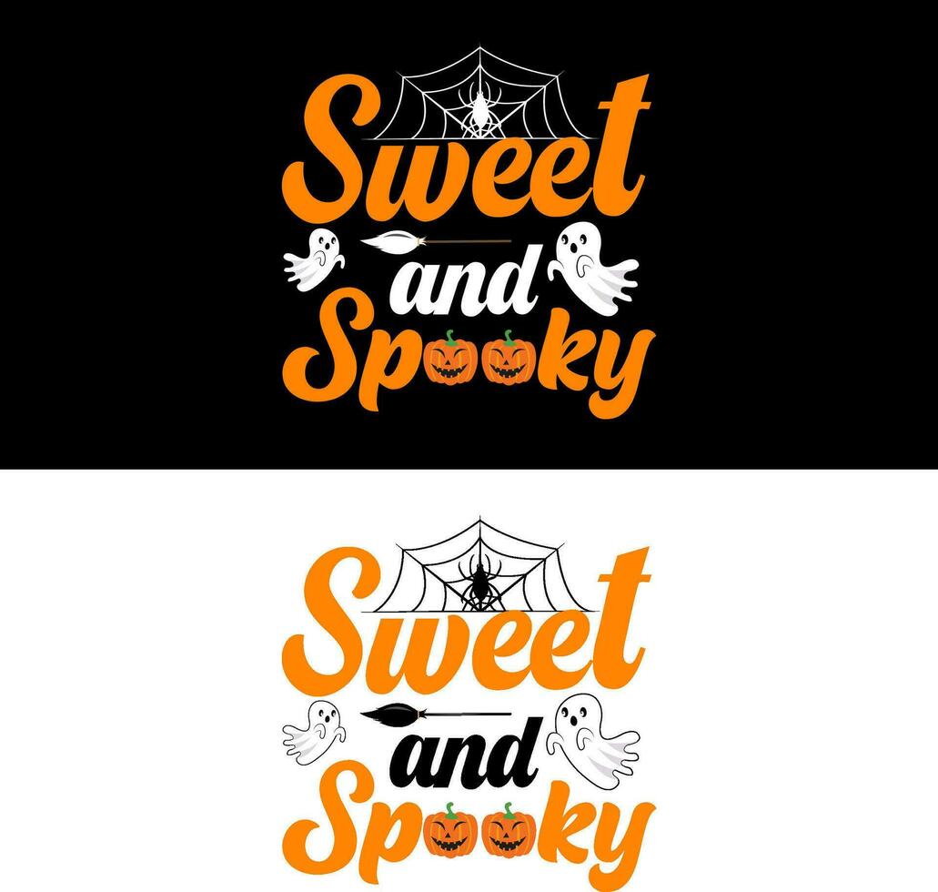 Halloween T-Shirt. Sweet and spooky. vector