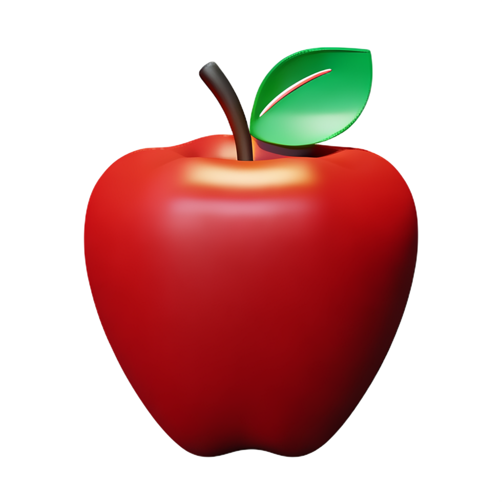 apple 3d rendering icon illustration png