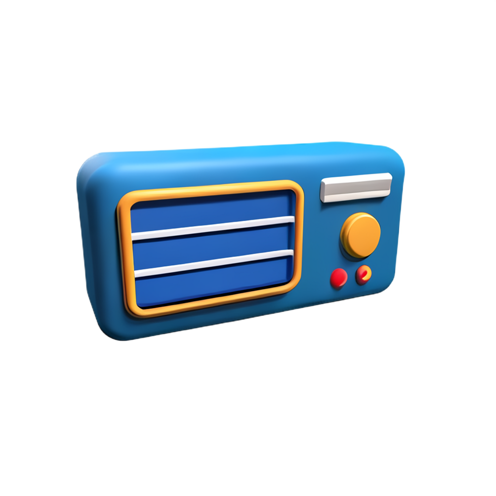 radio 3d rendering icon illustration png
