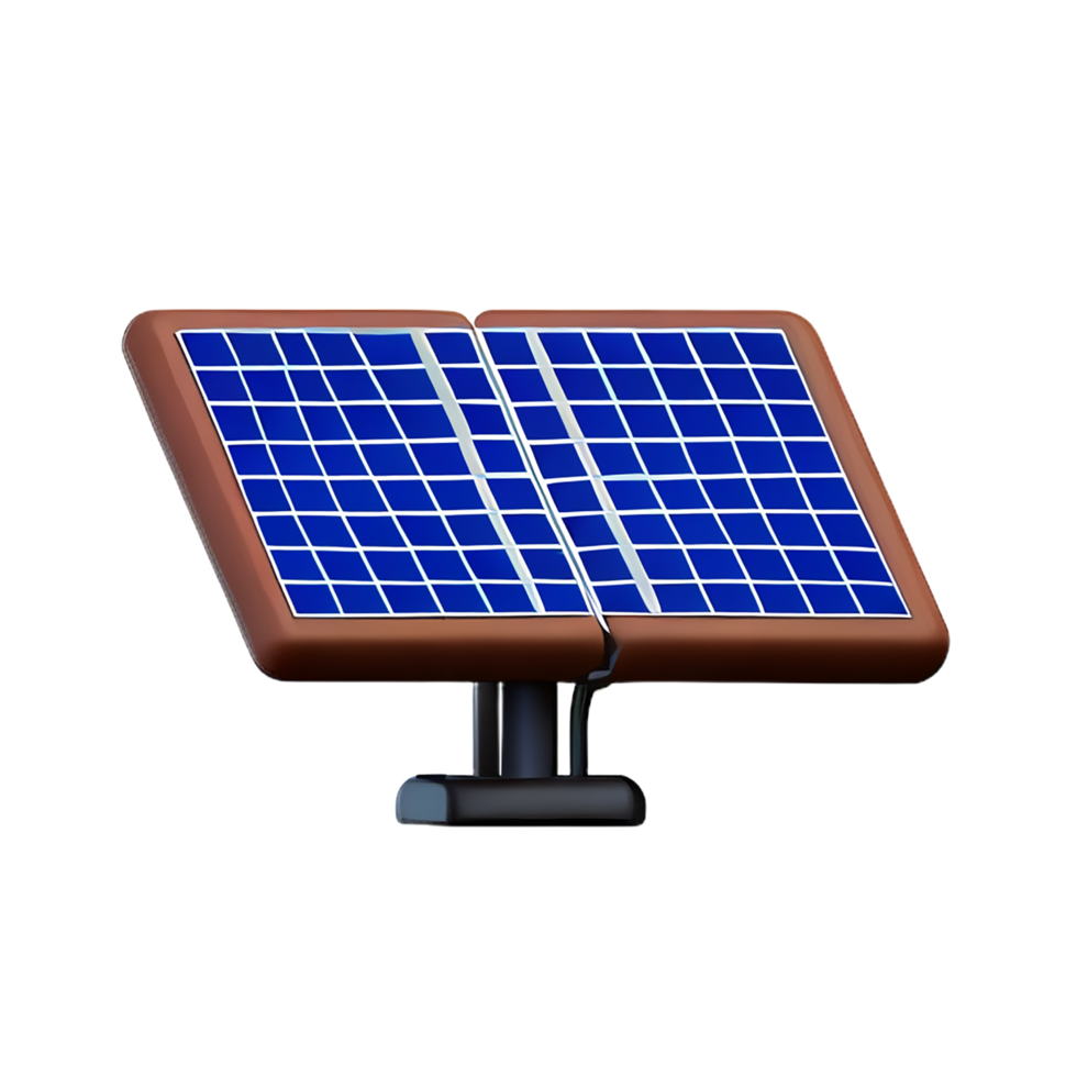 solar panel 3d rendering icon illustration png